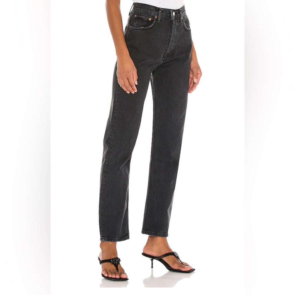 LIKE NEW! Women's AGOLDE 90's Pinch Waist Jeans. Size 25. Color Black Tea.
